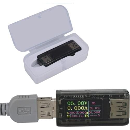 USB Voltage and Current Meter High-precision Detector Mobile Phone USB Charging Temperature Power Capacity Detection Display