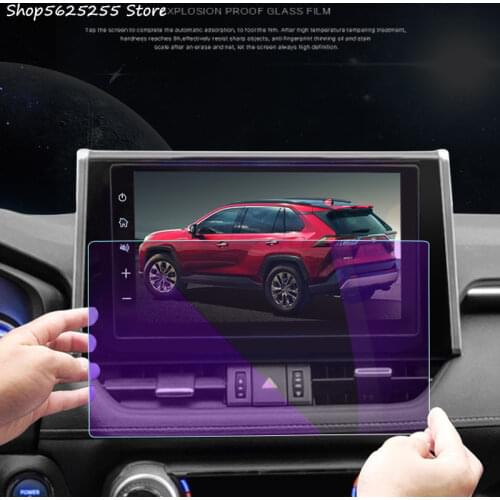GPS Navigation Screen Tempered Glass Membrane For Toyota RAV4 RAV-4 2020 2021 2019 Protector Film Anti Blue Ray Car Decoration
