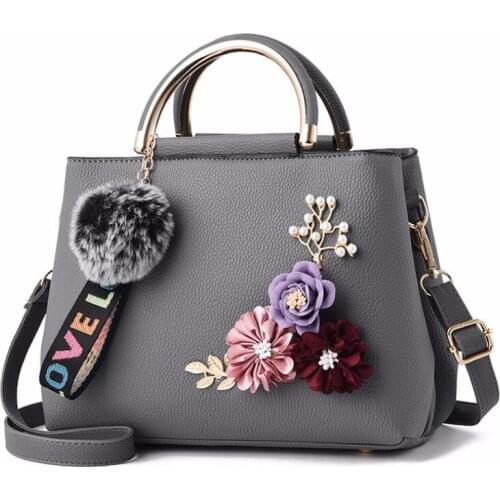 Female Bag NewFashion Flower Decoration Shoulder Bag Lady Messenger Bag Trend All-match Portable Small Bag High Quality Handbag