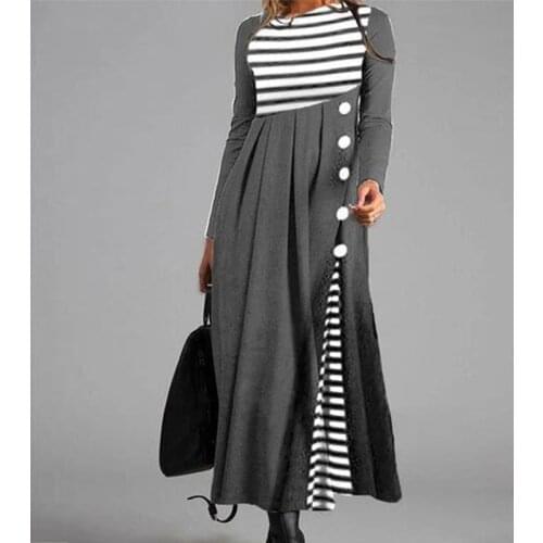 Vintage Women Long Dress V-Neck A-Line Dress 2021 Autumn Elegant Long Sleeves Slim Party Dresses Ladies Casual Loose Vestidos