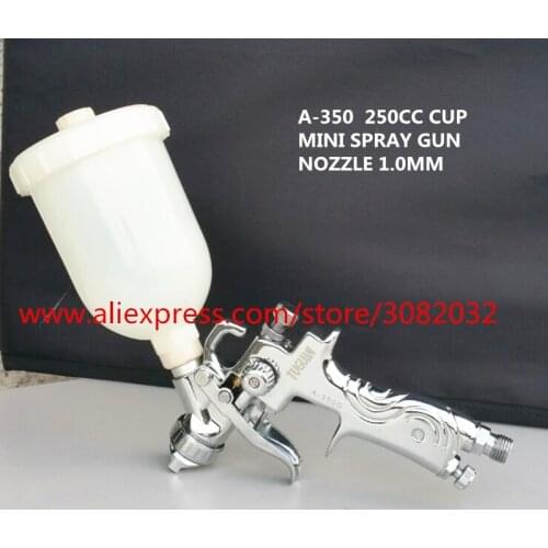 1.0mm Spray Gun Paint Spray Gun Mini Spray Gun Gravity Feed Paint Pot Volume 250ml Mini Paint Sprayer Air Riffle Gun Spray Lance
