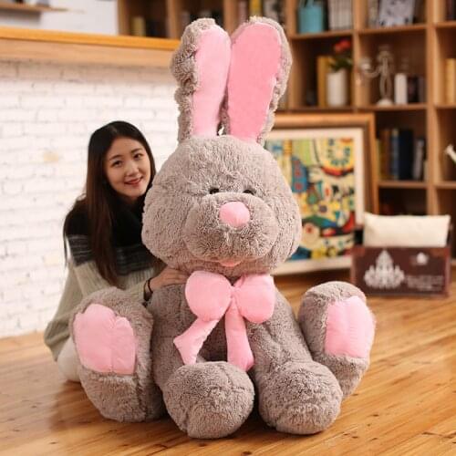 1pc 45/70/80/100cm/120cm Cute American Rabbit Plush Toy Doll Large Bunny Toys Rabbit Quality Peluche Children Kids Gift