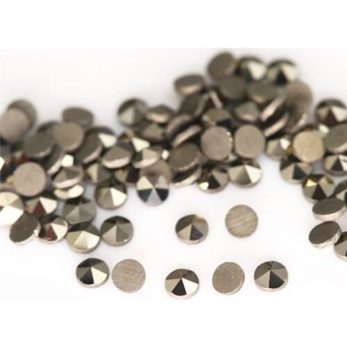 1000pcs/lot 3A High Quality Marcasite Gems 0.9mm-2.0mm Round Cut Flat Back Loose Natural Marcasite Stone for Jewelry