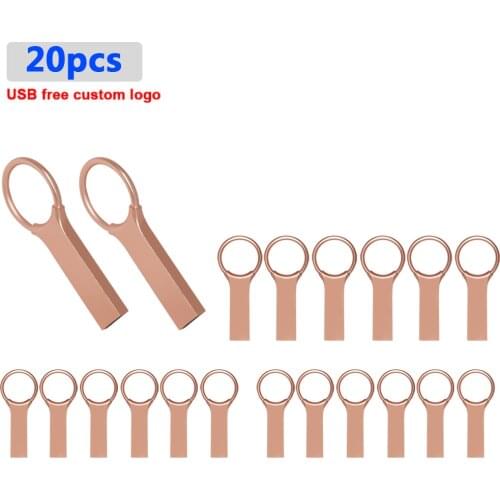 20pcs mini Usb 64gb Flash Drive Waterproof Flash Drive128gb 32gb 16gb 8gbUsb Flash Real Capacity Flash Card Usb free Custom logo