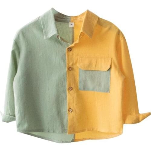 2020 Baby Girl boy Fashion Cotton patchwork shirt blouse Clothes Children kids Good quality comfortable clothes Clothing