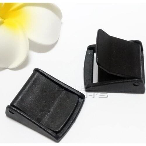 50pcs/lot 1-1/4" Cam Buckles Plastic Black Toggle Clip Backpack Straps Webbing 32mm