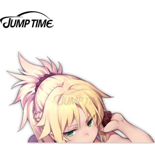 Jump Time Fate Apocrypha Mordred (Saber) 2 8 Big Head Anime Peeker Vinyl Decal Waifu Kawaii Girl Car Stickers