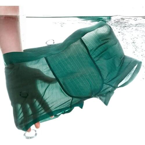 Ice Silk Seamless Mens Underwear Boxer Shorts Sexy Ultra-thin See-Through Boxershorts Breathable Antibacterial Male Panties 4XL