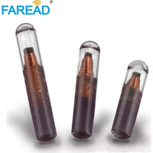 X20pcs EM4305 ISO11784/85 Animal ID chips 1.4x8mm 134.2KHz/125KHz embeded Glass tag for Livestock tracking