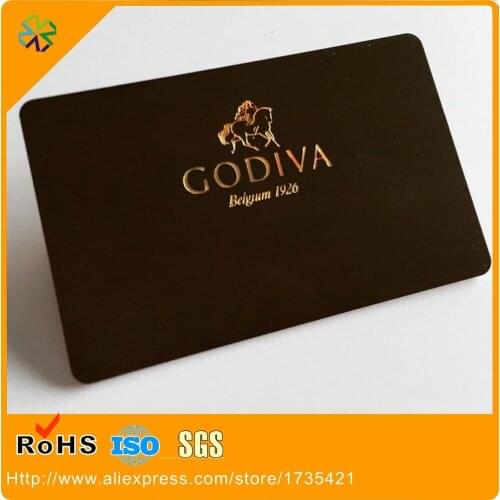 Cmyk Offset Printing Custom Plastic/PVC Black Business Card with silver/gold hot stamping