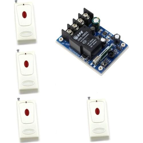 DC 12V-48V Wireless Remote Control Switch Radio 1CH Relay Switch Wireless Remote Power Switch Receiver Transmitter 315/433Mhz