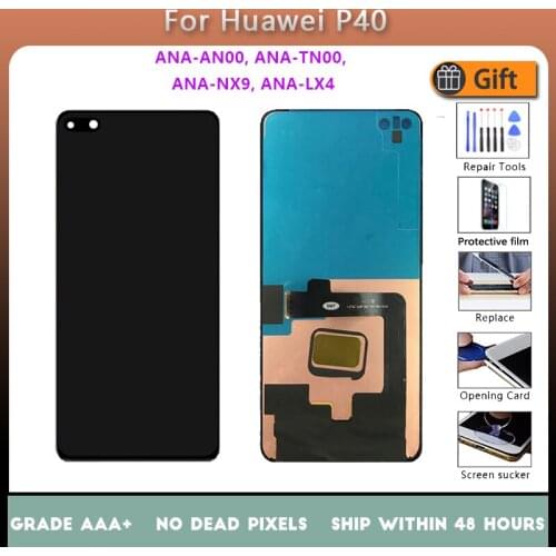 6.1 inch P40 display with frame for Huawei P40 ANA-AN00 ANA-TN00 ANA-NX9 ANA-LX4 LCD touch screen digitizer assembly + free tool