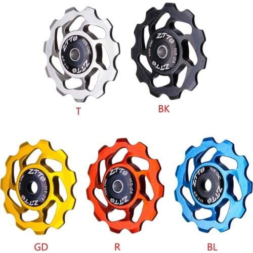 11T MTB Bicycle Rear Derailleur Jockey Wheel Ceramic Bearing Pulley AL7075 CNC Road Bike Guide Roller Idler 4/5/6mm