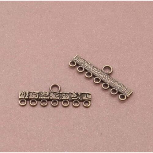 Hot 100pcs Vintage Multi-ring Connector Charm Fit Manual Making Bracelets/necklace Charms DIY Jewelry Accessories