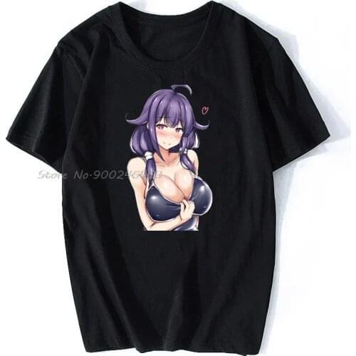 Cotton Big Boobs Sexy Print T-shirt Summer Top Round Neck Short Sleeve Creative Pattern Funny Chest 3d Tops Harajuku