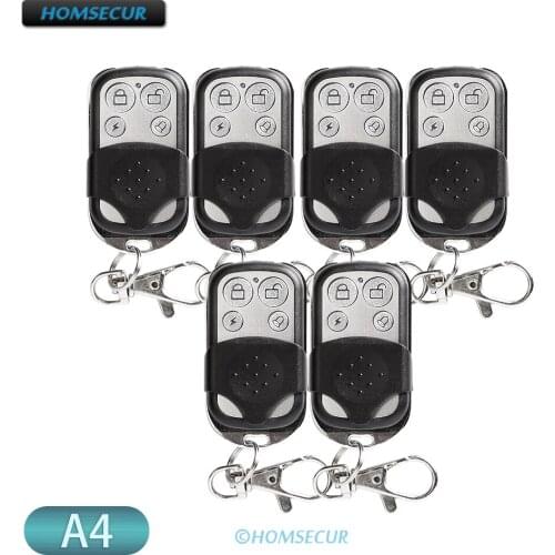 HOMSECUR A4 6Pcs New 433MHz RF Remote Control Keyfob For Our Home Alarm System