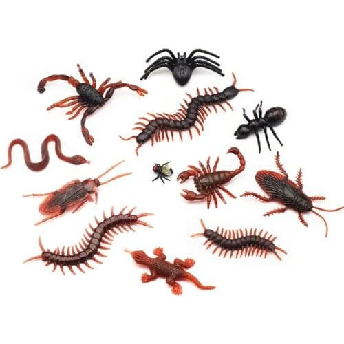 30Pcs Fake Ants Simulated Insect Prank Toy Ants Spider Cockroach Fly Toy Figure