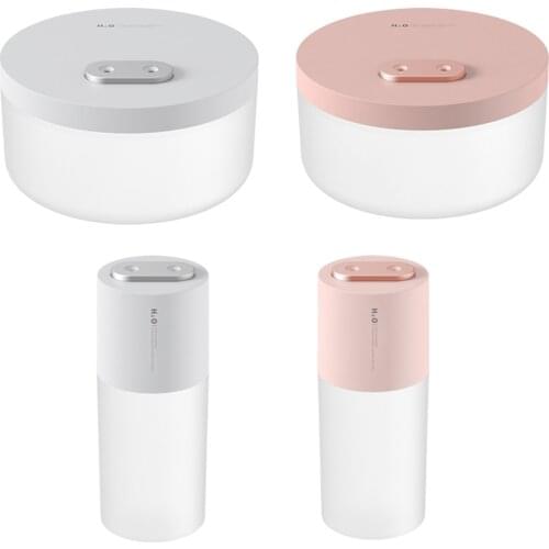 Mini Desktop Dual Sprayer Humidifier Air Purify 1000ml Large-capacity Night Light for Home Office Bedroom