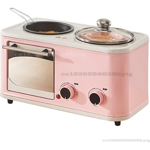 220V/1200W Multifunctional Electric Oven Household Four In One Coffee Machine Toaster Sandwich Net Red Breakfast Machine