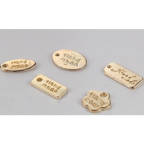 MRHUANG 30pcs Handmade Charms Gold-Colour DIY Bracelet Jewelry Components DIY Craft