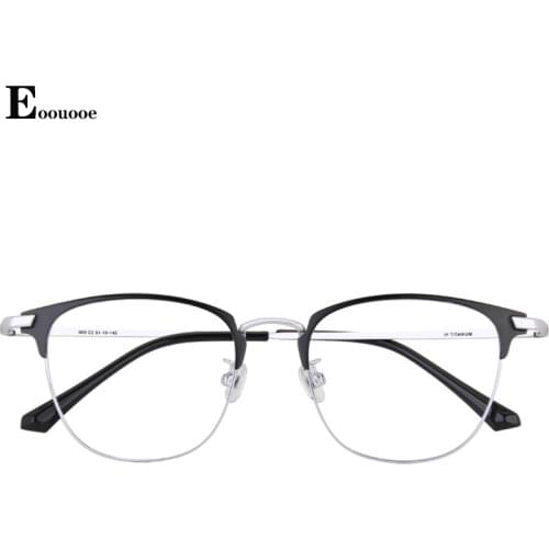 Men Eyewear Optical Glasses Frame Prescription Lenses Oval Shape Titanium Glasses Female Elegant Frame Students