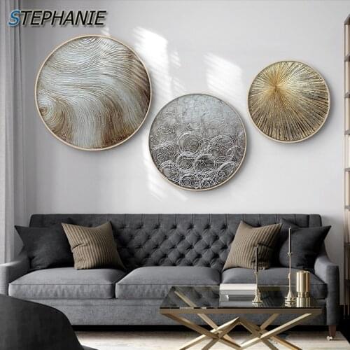 Golden Abstract Wall Art Canvas Painting Posters and Prints Nordic Home Decorative Pictures Luxury Living Room Wall Poster Decor