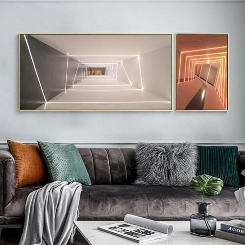 Simple Nordic postmodern industrial style building light and shadow porch living room murals poster print picture decoration