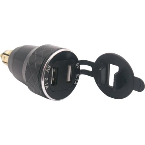 Motorcycle DIN Socket to Dual USB Charger For BMW F800 F650 4.2A LED
