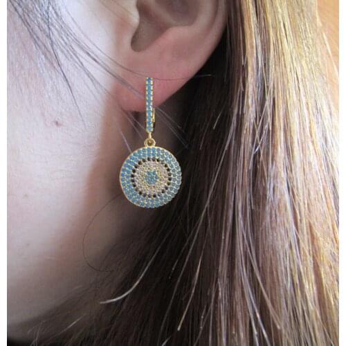 High quality 2017 new fashion women jewelry stone stone big disco ear cuff clip on dangle earring