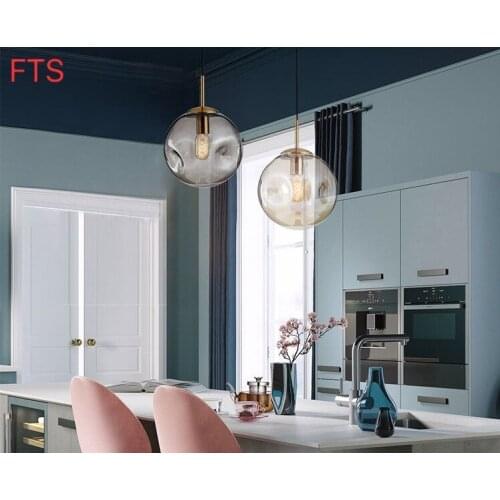 Nordic chandelier simple modern bedroom bedside lamp creative personality living room lamp glass concave-convex chandelier