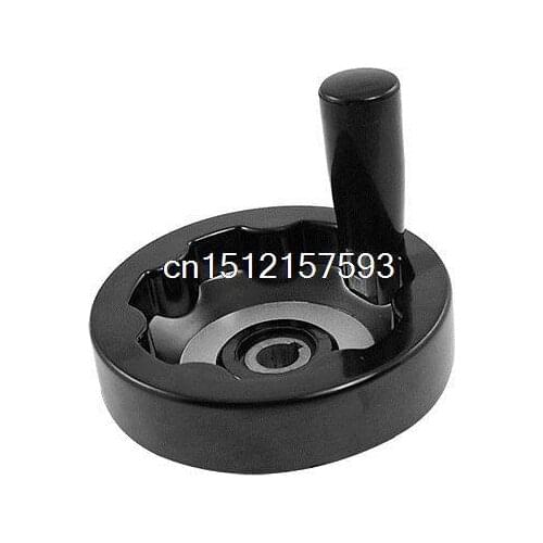 Folding Revolving Handle 100mm Diameter Hand Wheel Blk