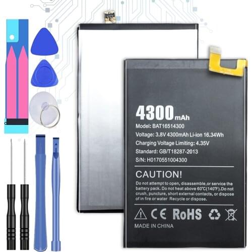 Replacement Battery For Doogee Y6 Max Y6Max Battery 4300mAh BAT16514300 with Track Code