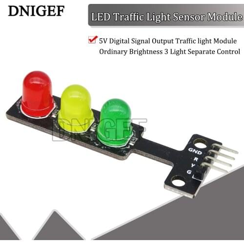 LED Traffic Light Sensor Module 5V Digital Signal Output Traffic light Module Ordinary Brightness 3 Light Separate Control