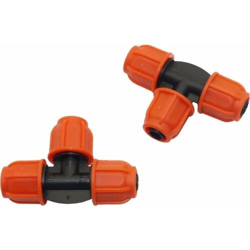 5 Pcs thread-tightened Tee 8 / 11mm hose connector T-shaped shunt garden irrigation supplies Hose connection tool