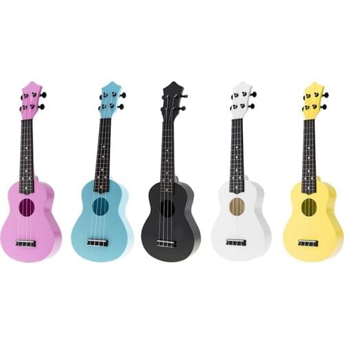 Soprano Ukulele 21 Inch Solid ABS Children Kids Ukulele Christmas Birthday Gifts with 4 Strings