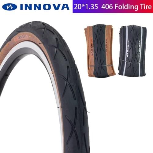 INNOVA Super Light Durable 20x1.35 35-406 Folding Road Bike BMX Tire Yellow Edge Bicycle Tire For 20 inch Bicycle Motocross