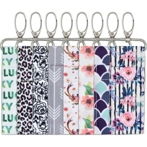 1 pcs Lip Balm Key Ring Lipstick Chapstick Key Chain Holder Chapstick Lipstick Holder Keychain Wristlet Ring Gift fashion