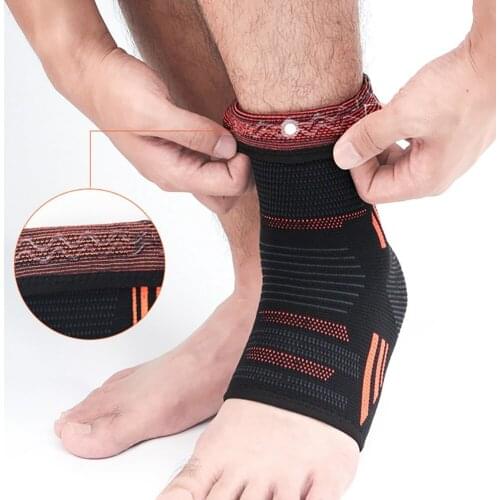 1pc Anti-sprain Knitted Compression Ankle Support Gym Brace Running Foot Protective Sleeve Anti-slip Cover Ankle Protector