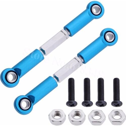 2pcs Adjustable Aluminum Toe links 53mm-63mm Turnbuckle with Rod ends For Traxxas 1/16 Slash 4WD RC Hobby Car Hop Up Parts 7038X