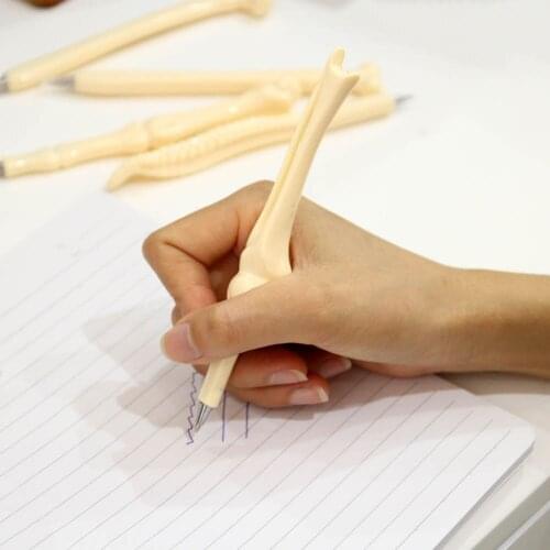5Pcs Creative Writing Supplies Bone Shape Ballpoint Pens New Gift Home Decoration School Office Stationery NK-Shopping