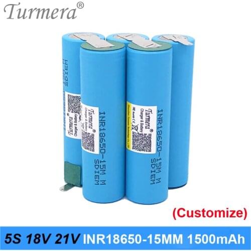 5s 18v 21v battery 18650 pack inr18650-15mm 1500mah 25a welding battery for screwdriver battery and vacuum cleaner customized