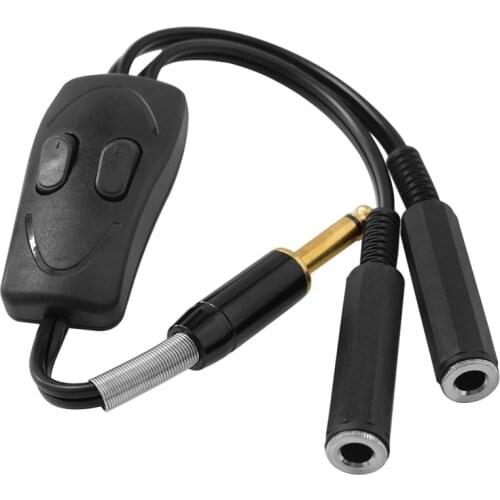 Double Interface Tattoo Clip Cord Adapter Conversion Cable with Double Control Switch Connect Tattoo Machine Gun Power Supply