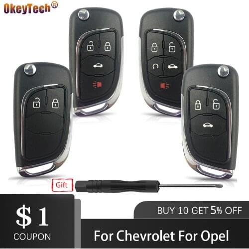 OkeyTech Car Key For Opel Vauxhall Insignia Astra For Chevrolet Lova Aveo Cruze For Buick Modified Flip Folding Remote Auto Key