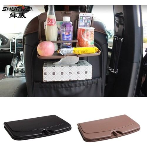 Car Organizer Multifunctional Seat Tray Table Portable Food Drink Holder Mobile Phone Stand Backrest Shelf Accessories Interior