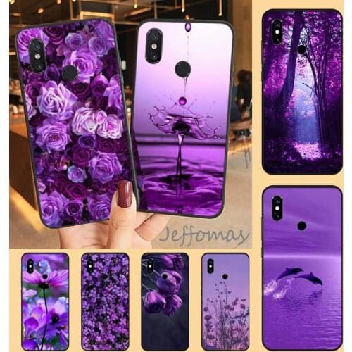 Infinity on purple flower Phone Case For Xiaomi Redmi note 7 8 9 t max3 s 10 pro lite luxury design shell cover