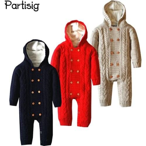 Baby Winter Romper Autumn Winter Thick Cotton Theard Romper For Baby Boy And Girl Coral Velvet Lining Hooded Baby Clothing