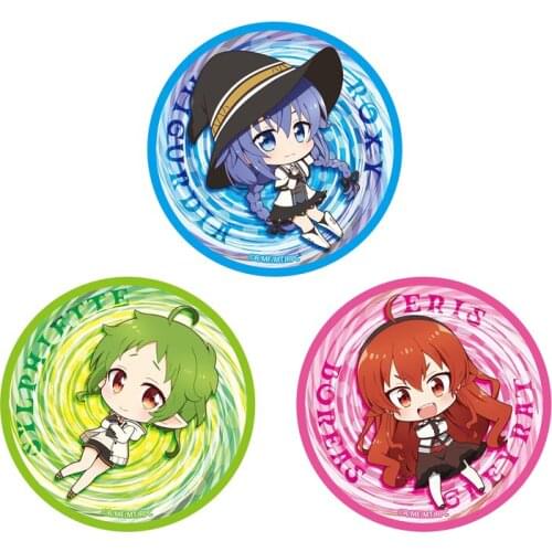 Jobless Reincarnation Mushokutensei Anime Sylphiette Roxy Eris Metal Badge Brooch Pins