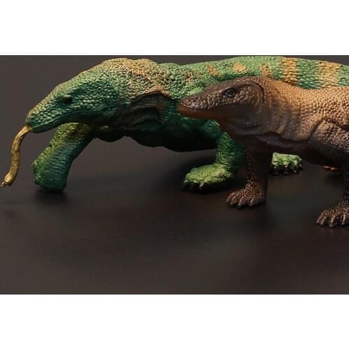 Wildlife model lizard Komodo dragon dragons figure toy 2pcs/set