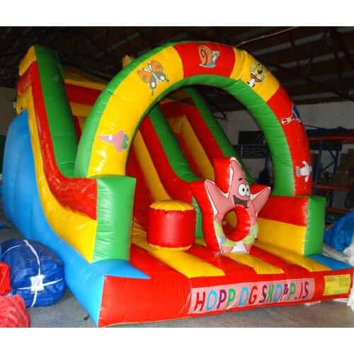 Cartoon castle bouncy house trampoline outdoor park games for kids