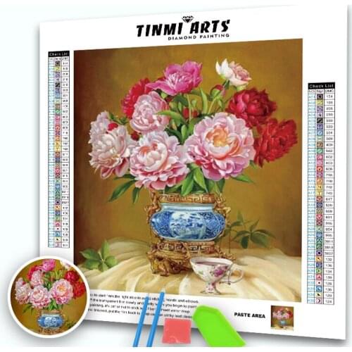 5D DIY Diamond Flower Arrangement Flower Vase Cross Stitch Diamond Embroidery Mosaic Diamond Home Decor